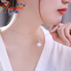 Demi Brand Benefits DZ097 Perfect Round White Freshwater Pearl Necklace 925 Silver Crown Pendant Birthday Gift 11-12mm