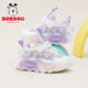 Babudou Children's Shoes Girls Flash Shoes Summer Baby Mesh Shoes Children's Toddler Shoes 103352076 Pink Purple/White 25