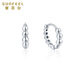 Safir's birthday gift PT950 platinum earrings shiny ins scenery bead earrings one pair about 3.05 grams