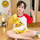 G.DUCKKIDS小黄鸭儿童睡衣男童夏季短袖纯棉薄款猫和老鼠中大童卡通男孩家居 短袖套Z6628#奥特曼 170 14码【建议身高125-135cm】