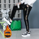 
Cooqi quality casual pants for men's spring, autumn and winter new fashion brand European version high-end small-foot pants plus velvet drawstring ties black 9923 (model) regular 29 Recommended 95-115Jin [Jin equals 0.5 kg]
