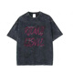 Opeodly American High Street Trendy Brand T-shirt à manches courtes pour garçons Retro Retro Trendy Casual Washing