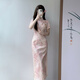 Spring Man Pink 2025 All-inclusive Cheongsam Women's New Chinese Style Young Style Engagement High-end Atmosphere Upgrade Slim Pink S