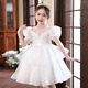 Annie Youer girls summer princess dress 2025 new girl fashionable dress performance dress summer white 120
