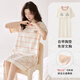 Le nouveau style de chemise de nuit de Mandelefin avec poitrine de poitrine pour les manches courtes en coton pur d'été pour femmes peut être portée sur les vêtements extérieurs anti-convex 12535 m 80-100jin [Jin est égal à 0,5 kg]
