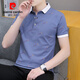 Pierre Cardin Herren-Mercerized Cotton Revers kurzärmeliges T-Shirt Herren neu 2025 Sommer Festkörper-Print-Halsbärer Casual Polo Kragen Weiß QY679 XL 135-145Jin [Jin ist 0,5 kg]