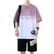 
VZVJ teenager summer sports suit short-sleeved T-shirt boy 12-15 years old high school students handsome 13 children's men's clothing 3523-5 white suit [short sleeves + black shorts] M (about 75-100 Jin [Jin equals 0.5 kg])