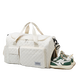 Travel bag women's handbag large capacity light portable to be delivered storage short-distance swimming fitness packaging clothes duffel bag rice white