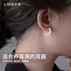 He Jiagong Lao Phoenix 999 Pure Silver Wrap Pearl Sterling Silver Earrings Women's Niche Ear Hole Earrings Earrings Earrings Earrings Earrings