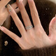 Yan Ru decorated French lace super sparkling diamond ring, elegant and light luxury index finger ring, exquisite and versatile, stackable ring gift R0650 lace ring, one pair