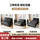 Gumu Lanxi 2025 new electric leather sofa bed folding dual-purpose single-person multi-function intelligent telescopic fully automatic small apartment, brown 0.8-meter electric sponge model, cat scratching leather