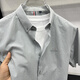 Outlet same style Rohaggis short-sleeved shirt men's summer new casual plaid shirt khaki one size fits all L recommended 120-140 Jin Jin equals 0.5 kg