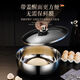 Golden Soup and Silver Dumplings 316 Food Grade Stainless Steel Thick Stainless Steel Basin with Cover Kitchen and Basin Egg Beating Basin Wash Basin Soup Basin 32cm Basin Curling + Cover + A Rolling Pin