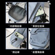 Huili crossbody bag for men's trendy sports travel breast bag large capacity portable cycling student flat backpack shoulder bag black [with orangutan pendant]