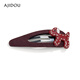 AJIDOU Ajidou Hair Clip Women's Fashion Simple Side Clip Everyday Versatile Bangs Clip Birthday Gift for Girlfriend and Child Red 1 PC