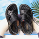 Huilirui 2025 new cowhide thick sole massage sandals men's genuine leather summer men's sandals casual beach shoes men 9928 brown 44