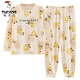 Tucano; Pyjamas de pics de bois pour femmes au printemps et automne coton pur carioton pantalon long à manches longues