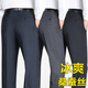 Gy Goldlion Mulberry Silk pantalon masculin de style mince d'été masculin d'âge moyen et âgé Père haute taille pantalon droit lâche bleu marine 9901 [style mince d'été] taille 40 taille 3 pieds 1 tour de taille