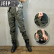 JEEP SPIRIT【直播同款】工装裤男女纯棉宽松休闲裤束脚春夏秋夏季运动长裤子 679灰色(夏款) 28 (建议95-110斤)