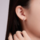 Safir's birthday gift PT950 platinum earrings, fashionable light sand earrings, one pair, about 2.35 grams