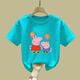 
Remtin Girls Short Sleeve 2025 New Summer T-shirt Clothes Children's Summer Children's Clothes Fashionable Half Sleeve Pig White-JY695 Balloon Pig 100