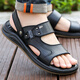 Sandales en cuir YRC Yierkang pour les nouvelles chaussures de plage décontractées pour hommes pour conduire Sandals Sodales sans glissement
