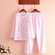 Wuyin Workshop Wuyin Ausgezeichneter japanischer Baumwoll -Pyjamas für Frauen im Frühling und Sommer dünne lange Ärmel frisch floral gewebtes reines Baumwoll Muji Weiß 6636 Zitrone M.