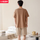 恒源祥2025新款睡衣男士夏季薄款纯棉短袖短裤家居服夏天大码可外穿套装 棉-男687 L [建议:100-120斤]