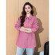 TonLion 2025 Spring Women's Lapel Left Chest Pattern Long Sleeve Shirt