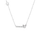 
DRJEFUNs925 Sterling Silver Necklace for Women's Versatile Mickey Mosanite Necklace Fashion Cartoon Necklace Exquisite Collarbone Chain Pendant MS-1591B-Sterling Silver 925 Silver