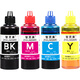 Zhilingmei universal printer ink suitable for HP Canon Epson HP803 805 680 2132 four-color MP288 MG3680 black color inkjet continuous ink supply cartridge Four-color set 100ml