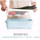 An Junsheng large vegetable washing blue double-layer drain basket fruit basket kitchen household rectangular drain basin plastic bowl and chopsticks drain basket green 34*26*9 cm double layer