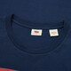Levis Paar American Lose Print modische einfache bequeme trendige Baumwoll-Hals-Kurzärmer T-Shirt Navy 0002 A9224-0002 m
