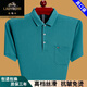 Classic Car Pure Cotton Short Sleeve T-Shirt Herren Sommer 2025 Neues Polo-Hemd Revers Lose Dünnstil Dad hat Tasche rot 6636 XL 175 Empfohlen 140-160jin [Jin gleich 0,5 kg]