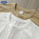 Dukeen American 320g T-shirt Henry Heavy Henry Men's Crort Colon Summer Coton Base Base Henry Collier Half Mancheve White 2xl (Convient pour 170-185jin [Jin est égal à 0,5 kg]))