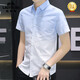 Camiseta clásica de autos (Laoyeche) Camisa de altura corta de seda de seda para hombres Camisa informal de estilo de verano para hombres para una camisa de pulgada de cuello cuadrada de mangas versátiles versátiles de alta gama 844 verde XL