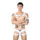 Zi Jiafu Y men's sexy leggings thong strap sexy underwear large camisole chest strap muscle tights white M (66-73CM)
