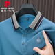 皮尔卡丹（pierre cardin）春夏季抗皱男士POLO衫男宽松翻领休闲免烫弹力高端T恤衫 SKL-15810深兰色【春季】 M 建议 100-120斤
