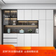 Muxituo sideboard light luxury modern simple living room storage cabinet cupboard kitchen storage cabinet wine cabinet household tea style 15280*40*220+ induction light