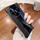 Whale Cat is suitable for Huawei matex6 mobile phone case genuine leather new smart flip leather case matex5 collector's version bracket matex5 lens all-inclusive anti-fall x6 high-end sense men and women business black] smart flip-free cover-high-end imported cowhide-with bracket Mate X6 collector's version