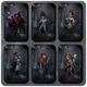 [1919 People Collection] Identity 5 Red Butterfly Jack Card Set Student Campus Card Card Card Bus Access Card [Hot Sale] Clown Z3882 Kartenset + weiß geflochtene Schlüsselbund