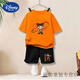Disney Summer Children's Kurzärärmelte T-Shirt Neuer Stil für den Nationalen Trend der Kinder der Kinder Nudha Devil Child's Noodle Boys zweiteiler Set 1098# Rucksack T-Gray + 2005# Gray Shorts 90