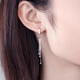 Bovia pt950 platinum long earrings for women platinum tassel earrings ear wire earrings circle earrings ear buckles car flower earrings PT950 pair 3.4-3.6 grams