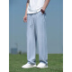 JIANGONG Jiangong International luxury high-end brand Tennis linen casual pants for men's summer thin drooping sports pants loose 8266 blue L