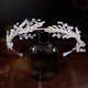 Wei Ci high-end Korean style bride crown tiara forest crystal princess headband wedding evening dress wedding hairstyle hair accessories silver