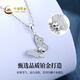 CHINA GOLD Butterfly Platinum Necklace Women's Platinum Pendant Light Luxury and High-Level 520 Valentine's Day Gift for Girlfriend and Wife Platinum Butterfly Pendant* with Silver Chain