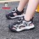 Babudou boys' head sandals summer 2025 new children's beach shoes medium-sized children's anti-slip soft sole boy sports sandals TBDK983 black 33 shoes inside length 21cm