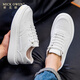 Mick Owen Mick Owen Männer atmungsaktiv 2025 Neues koreanisches Stil Trendy weiß dicke Sohle lässiges Mesh niedrige kleine weiße Schuhe 5155 Weiß 38