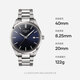 Tissot watch PR100 series men's watch Swiss quartz men's steel band watch business watch New Year gift