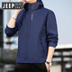 Jeep Spirit Jeep New Sports Paul Shocksuit Kapuze -Jacke im Freien im Freien winddichte wasserdichte, schmutzfreie Paar Outfit 681 Black M.